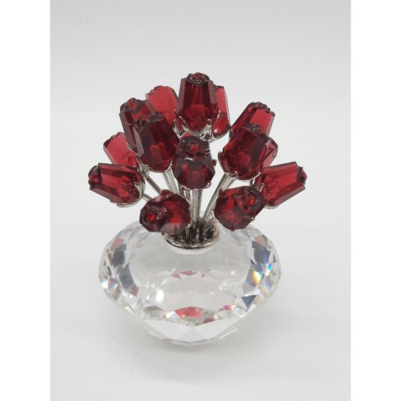 Vintage Swarovski Crystal Figurine Vase of Roses 2002 15th Anniversary. Retired - Picture 6 of 16